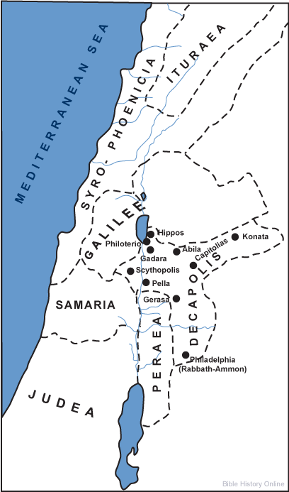 Map of the Decapolis